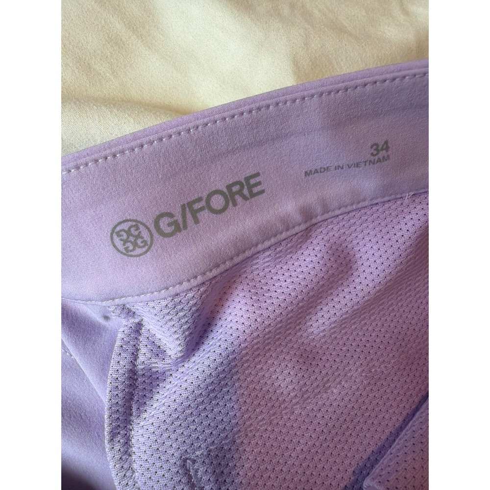 G/FORE Mens Performance Golf Shorts Lavender Purple Size 34 GMR000019 Stretch - Picture 5 of 7